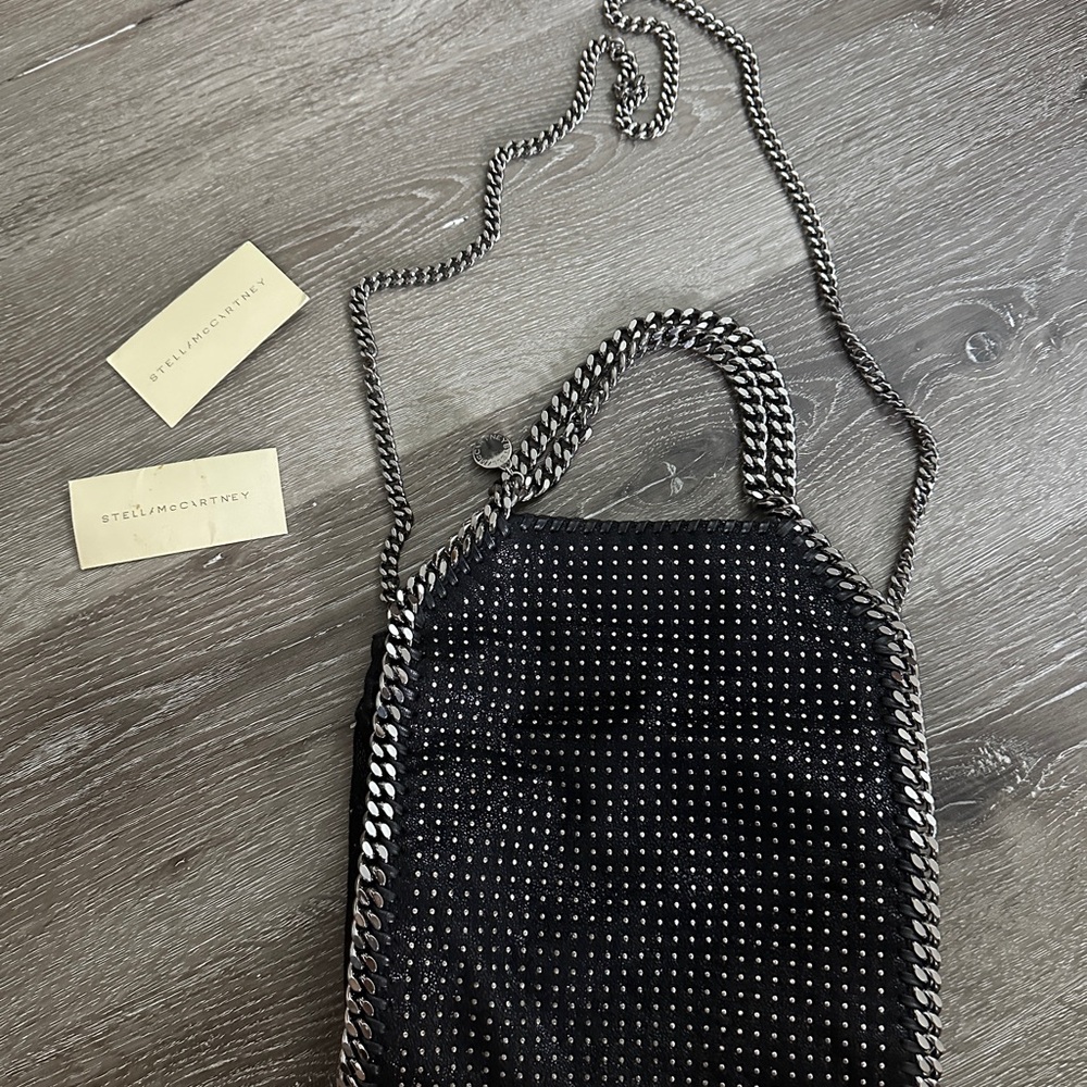 Stella McCartney black Falabella studded mini bag